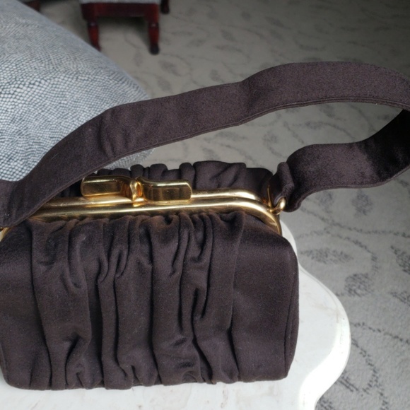 Davis Brown Velvet Purse - Picture 1 of 5